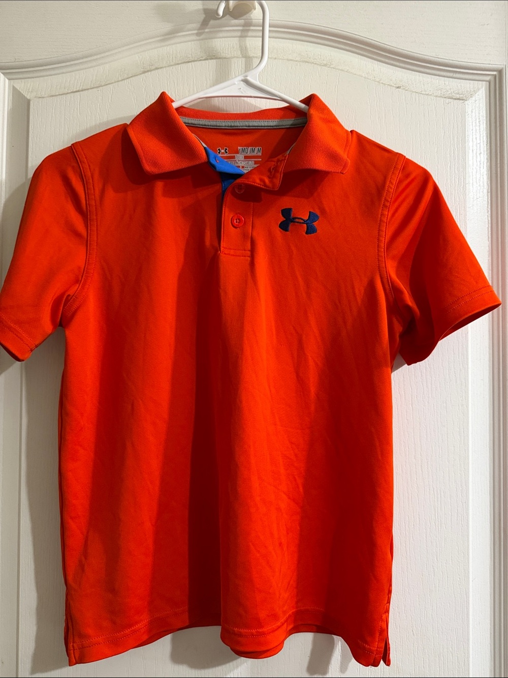 Under Armour Orange Polo with Navy Logo